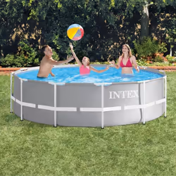 Intex 28270NP Piscine hors sol Rond 10600 L Gris