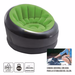 Intex 66582NP fauteuil gonflable Assise unique Vert, Gris