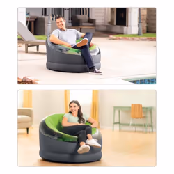 Intex 66582NP fauteuil gonflable Assise unique Vert, Gris