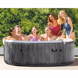 Intex PureSpa Greywood Deluxe, 1098 L, 6 personne(s), Rond, Massage bouillonnant, PVC, Gris