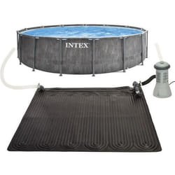Intex Baltik Piscine hors sol Rond 16800 L Gris