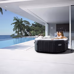 Intex PureSpa Jet & Bubble Deluxe 795 L 4 personne(s) Octogonal Noir