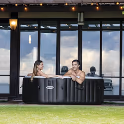 Intex PureSpa Jet & Bubble Deluxe 795 L 4 personne(s) Octogonal Noir - Vue supplémentaire 4