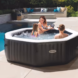 Intex PureSpa Jet & Bubble Deluxe 1098 L 6 personne(s) Octogonal Noir