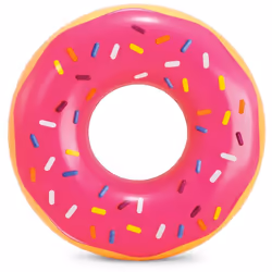Bouée gonflable Intex 56256NP Frosted Donut Diamètre : 99 cm Couleur : rose Avec matériel de réparation Convient aux enfants  ...
