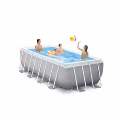 Intex 26790GN piscine hors sol Rectangle 8418 L Gris - Vue supplémentaire 4