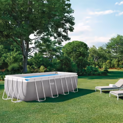 Intex 26790NP piscine hors sol Rectangle Gris