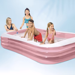 Intex 58487NP piscine hors sol Piscine gonflable Rectangle 1050 L Rose, Blanc