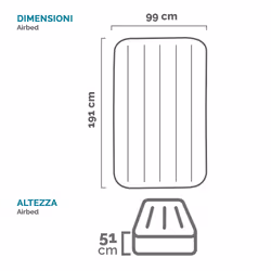 Intex DuraBeam Prime Comfort Elevated Matelas une personne Gris - Vue supplémentaire 8