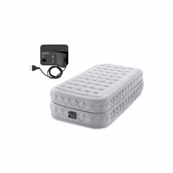 Intex DuraBeam Supreme Air-Flow Matelas une personne Gris clair