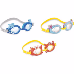 Lunette de natation - Intex - Fun Crabe/Requin - Silicone - 3-8 ans - Protection UV