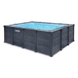 Intex 26396GN piscine hors sol Rectangle Bleu, Gris