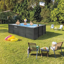 Intex 26396GN piscine hors sol Rectangle Bleu, Gris - Vue supplémentaire 3