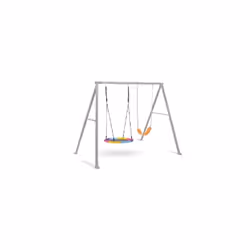 Balancoire a' bascule Intex 44126 2 niveaux avec structure en acier gris 254x235x200 cm. ide'al pour les 3-10 ans