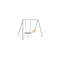 Intex - Balancoire a' bascule 44126 2 niveaux avec structure en acier gris 254x235x200 cm. ide'al pour les 3-10 ans