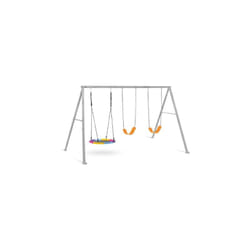 Balancoire a' bascule Intex 44134 3 niveaux avec structure en acier gris 343x235x200 cm. ide'al pour les 3-10 ans