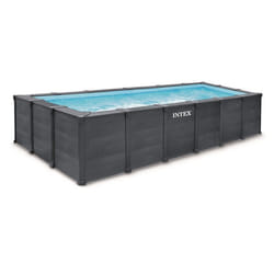 Piscine tubulaire rectangulaire Intex Graphite 6 x 3 x 124 m