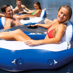Intex 58854 flotteur de plage et de piscine Noir, Bleu Image Vinyl Fauteuil flottant