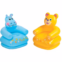 Chaise gonflable en forme d'animal en forme d'ours ou d'hippopotame Appuie-tête en forme d'animal mignon Facile à gonfler et  ...