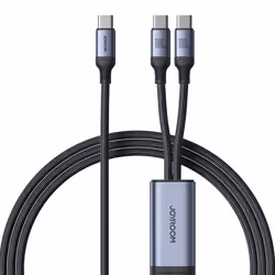 Câble Type-C vers 2x Type-C charge rapide 100 W 15 m - JoyRoom Speedy Series (SA21-1T2) - Noir
