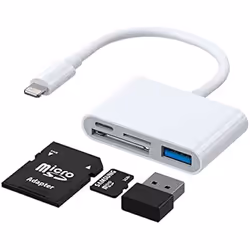 Adaptateur Lightning - JOYROOM - S-H142 - SD/microSD - USB OTG - Blanc