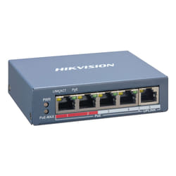 Hikvision DS-3E1105P-EI commutateur réseau Géré Fast Ethernet (10/100) Connexion Ethernet, supportant l'alimentation via ce port (PoE) Bleu