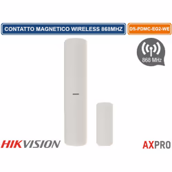 DS-PDMC-EG2-WE Contact magnétique sans fil Hikvision. Design fin pour une installation discrète, configurable à distance via ...