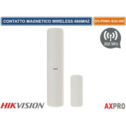 Hikvision - axpro DS-PDMC-EG2-WE Contact magnétique slim Technologie sans fil Tri-X 868Mhz protection fenêtres et portes