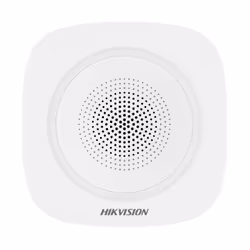 HIKVISION - DS-PS1-I-WE/BLUE Type : Sirène interne sans fil Puissance sonore (dB) : 90 à 110 Couleur : Blanc