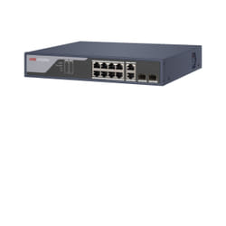 Hikvision DS-3E1310P-SI commutateur réseau Géré L2 Gigabit Ethernet (10/100/1000) Connexion Ethernet, supportant l'alimentation via ce port (PoE) Noir