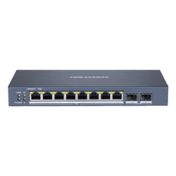 Hikvision DS-3E1510P-SI commutateur réseau Géré L2 Gigabit Ethernet (10/100/1000) Connexion Ethernet, supportant l'alimentation via ce port (PoE) Noir