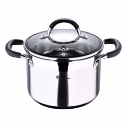 pot ø20x14cm 4l acier inoxydable with lid foodies bgmp-1505-bk masterpro. ce pot de masterpro foodies mesure ø20x14cm et a un ...