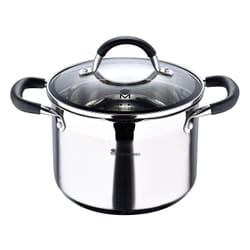 ‎ Masterpro - Casserole ø20x14cm 4l acier inoxydable with lid foodies bgmp-1505-bk masterpro