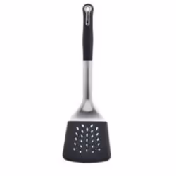Masterpro BGMP-4861, Ustensile pour retourner les pancakes, Noir, Acier inoxydable, Silicone, Acier inoxydable, Noir, Acier i ...