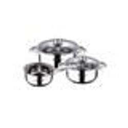 San Ignacio Cassel Batterie de cuisine induction 5 pcs acier inoxydable: seau Ø16x75 casseroles Ø18x85 et Ø20x95 cms