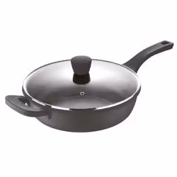 Bergner BG-30736-NP, Rond, Poêle polyvalente, Noir, Verre, 28 cm, 60 mm