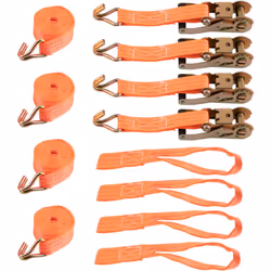 Application: 4 pièces Sangles à cliquet avec crochet Specification: Force de traction LC droite : 1000 kg (1 tonne) Force de ...