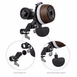 SmallRig Follow Focus F60 Moteur de mise au point Noir, Bois Aluminium, Polycarbonate (PC), Polyoxyméthyléne (POM), Bois 1 pièce(s) Standard Φ15mm rod
Standard 0.8 MOD lens and focus gear ring, M0.8-65T Gear (ID: 3200) and M0.8-38T Gear (ID: 3285)
Standard joystick and focus whip