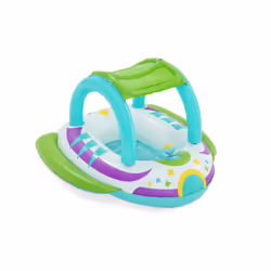 Bestway Bateau gonflable pour bébé Space Splash avec pare-soleil