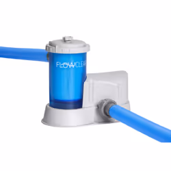 Bestway Flowclear Pompe de filtration transparente 5 678 L, Pompe à filtre à cartouche, Bleu, Blanc, 3 m, 3,8 cm, Filtre à ca ...