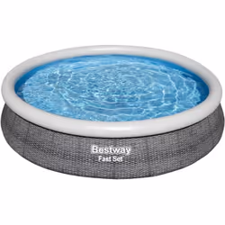 Piscine hors sol Fast SetTM - Ronde - 366 x 76 cm- Pompe et cartouche de filtration - Bestway