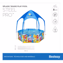 Bestway Steel Pro Piscine hors sol ronde Splash-in-Shade UV Careful 1,83 m x 51 cm - Vue supplémentaire 26