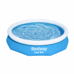 Bestway Fast Set Kit piscine gonflable ronde 3,05 m x 66 cm, 3200 L, Piscine gonflable, Enfants et adultes, Bleu, Blanc, 9,26 ...
