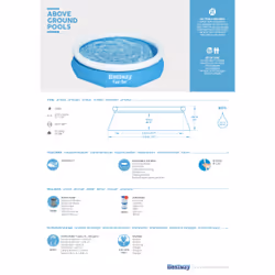 Bestway Fast Set Kit piscine gonflable ronde 3,05 m x 66 cm - Vue supplémentaire 16
