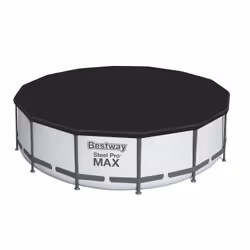 Bestway Steel Pro MAX Kit piscine hors sol ronde 3,96 x 1,22 m, Piscine hors sol, Echelle, Blanc, 50,3 kg