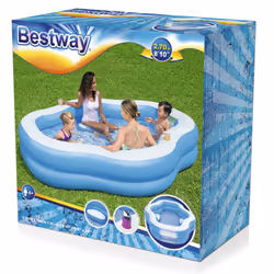 Bestway Piscine familiale gonflable Splashview 8 avec hublot - Vue supplémentaire 24