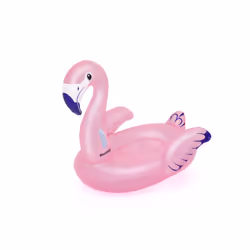 Bestway Bouée XXL à chevaucher Flamant Rose, Rose, Bouée à chevaucher, Monochromatique, 90 kg, EN ISO25649, 1210 mm