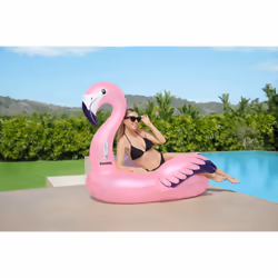 Bestway Bouée XXL à chevaucher Flamant Rose - Vue supplémentaire 16