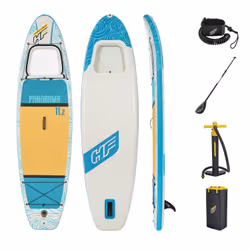 Bestway Hydro-Force Kit paddle SUP gonflable Panorama avec hublot 28 cm