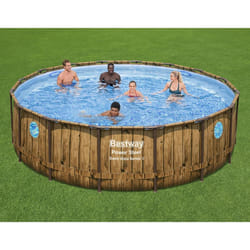Bestway 56725 piscine hors sol Rond Bleu, Marron